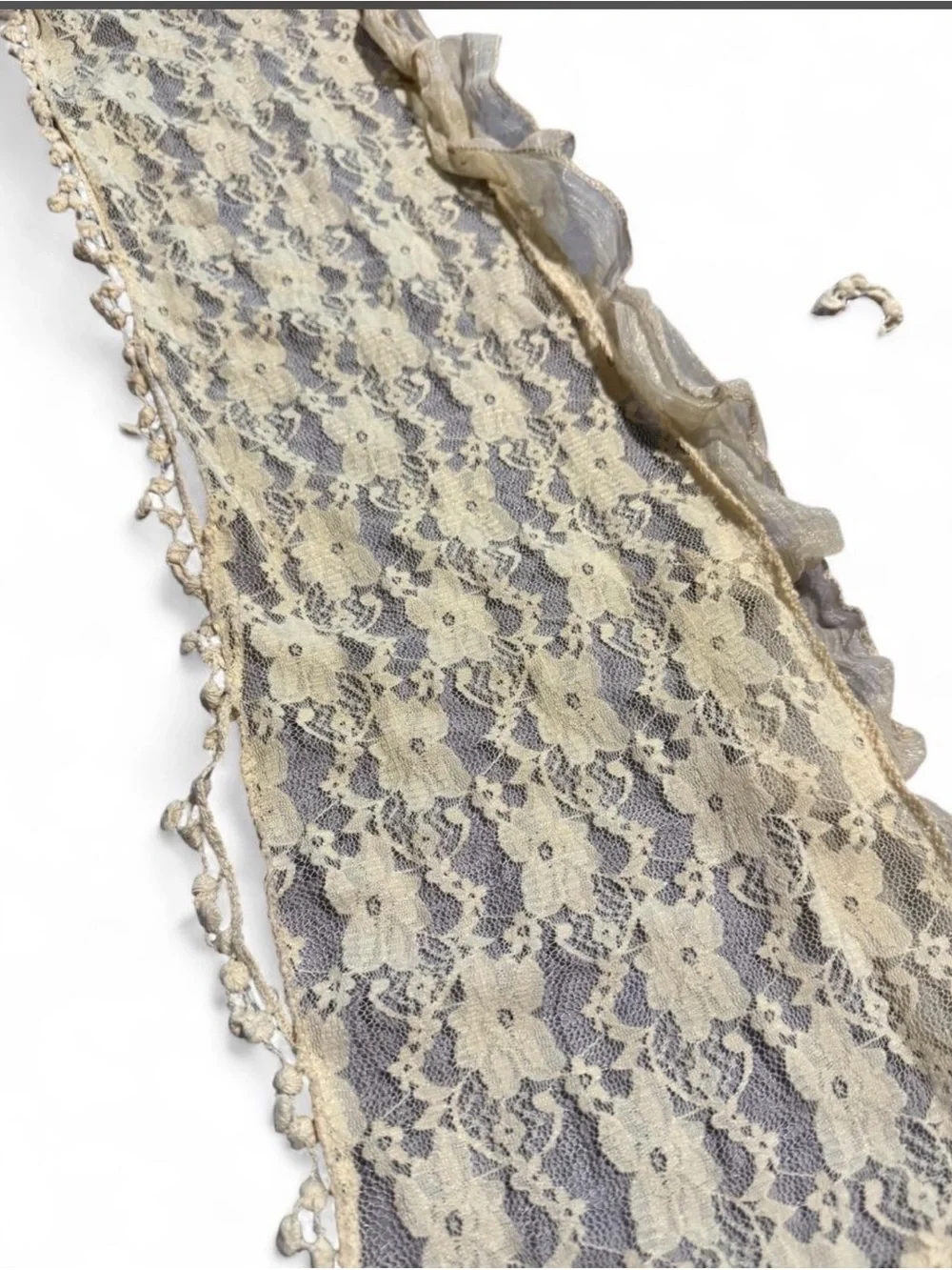 Lightweight Cream lace Women's Scarf